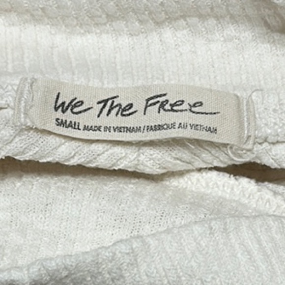 Free People. We The Free Ivory Textured Knit‎ Top - Picture 3 of 7